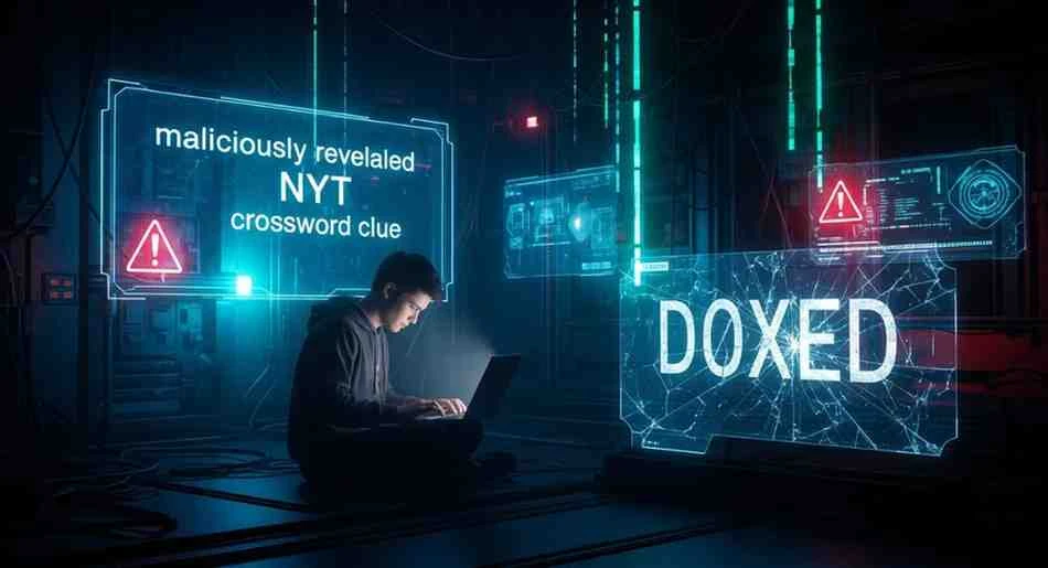 maliciously revealed nyt crossword clue