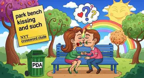 Park Bench Kissing and Such NYT Crossword Clue: Answer & Meaning 19 park bench kissing and such nyt crossword clue
