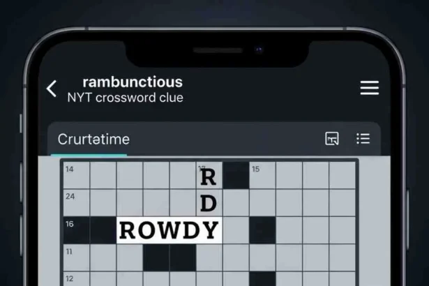 rambunctious nyt crossword clue