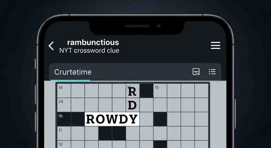 rambunctious nyt crossword clue