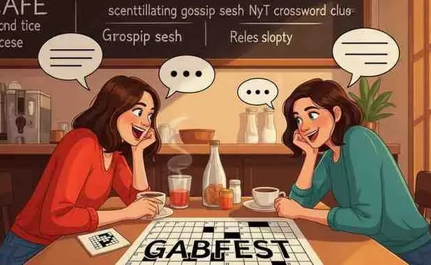 scintillating gossip sesh nyt crossword clue