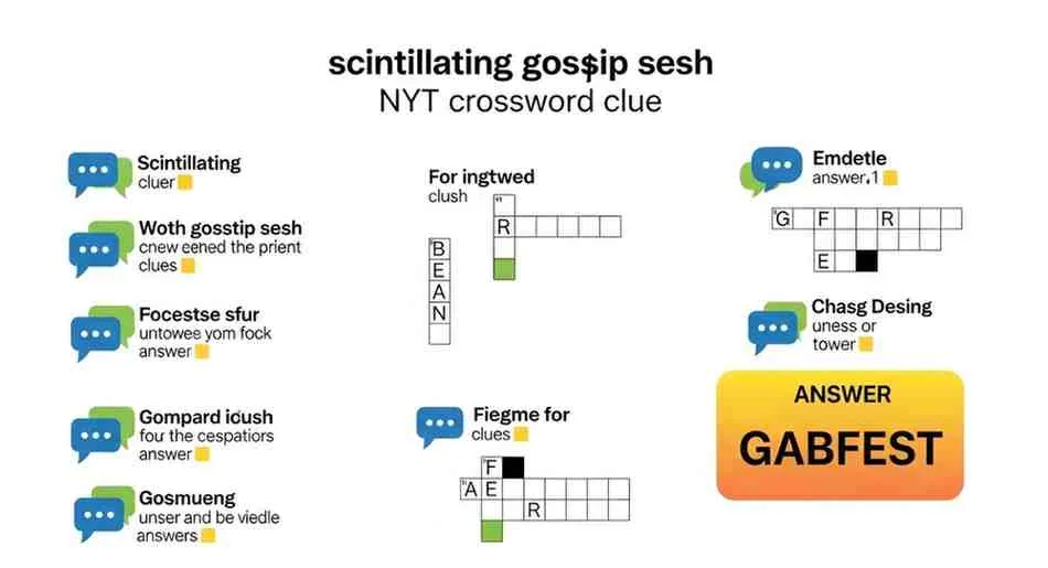 scintillating gossip sesh nyt crossword clue