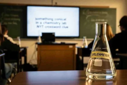 something conical in a chemistry lab nyt crossword clue