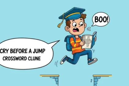 cry before a jump crossword clue