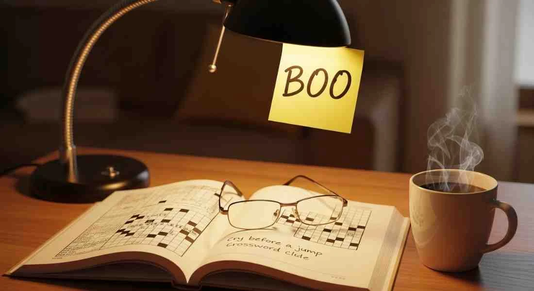 cry before a jump crossword clue