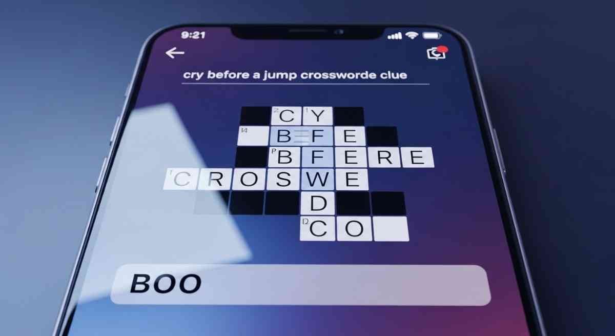 cry before a jump crossword clue