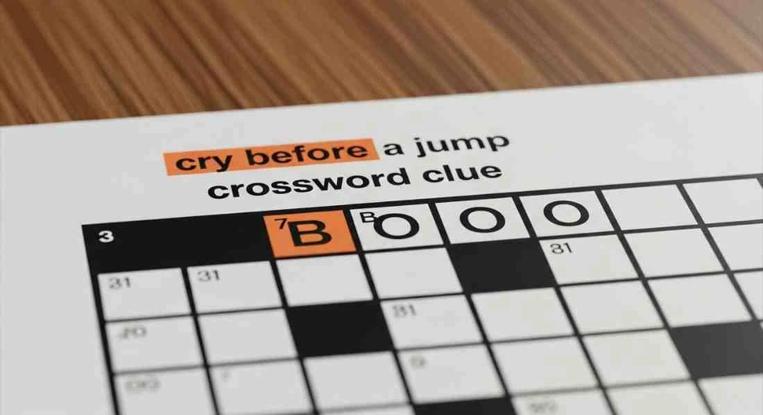 cry before a jump crossword clue