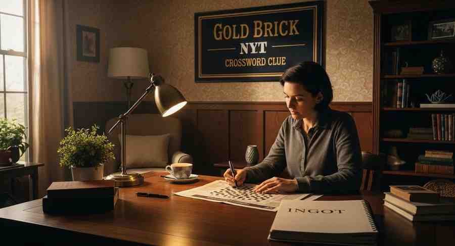 gold brick nyt crossword clue