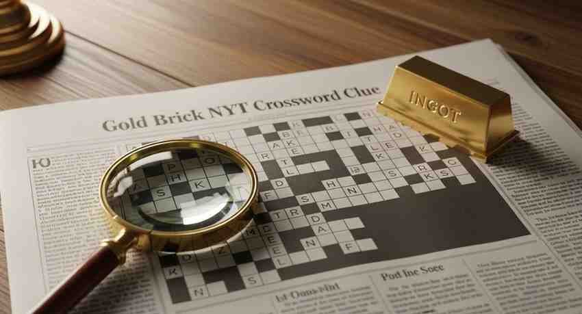 gold brick nyt crossword clue