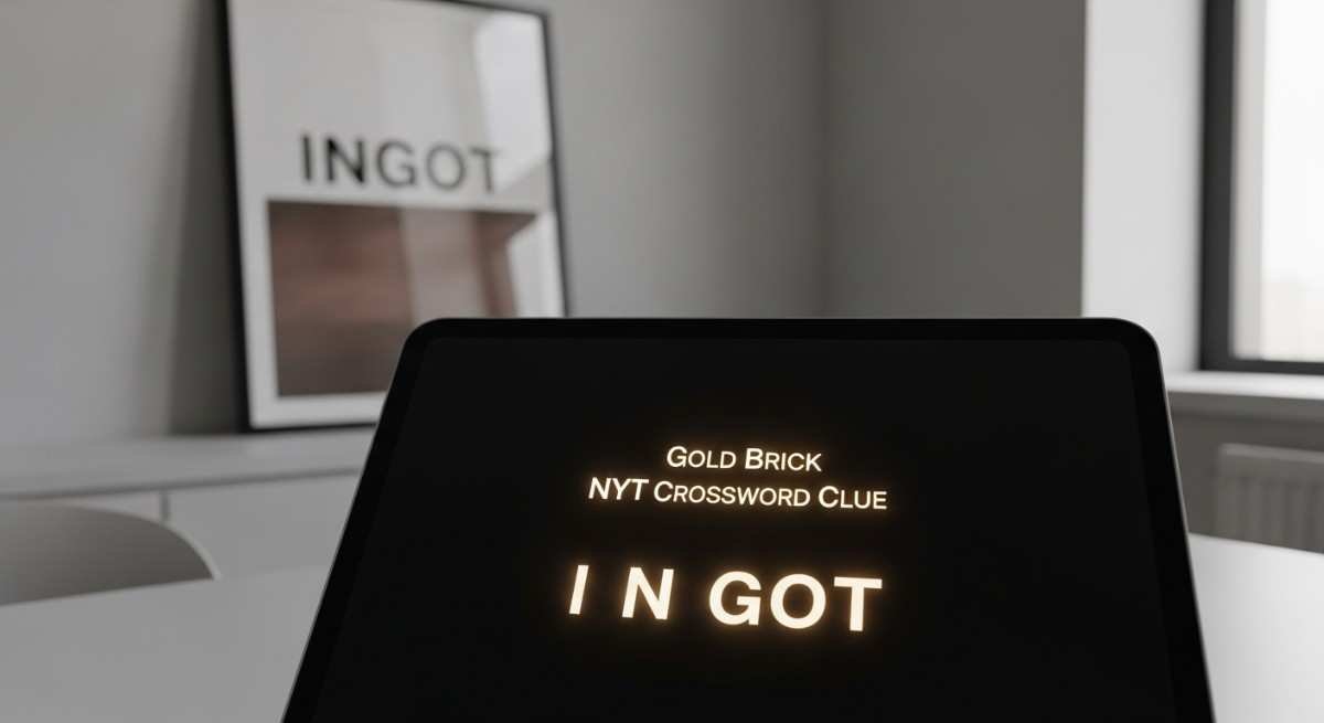 gold brick nyt crossword clue