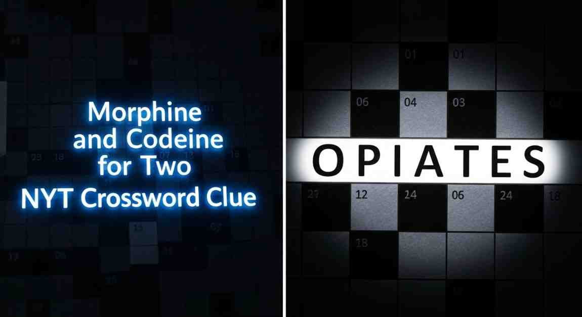 Morphine and Codeine for Two NYT Crossword Clue – Answer Explained & Complete Solver Guide 20 morphine ad codeine for two nyt crossword clue