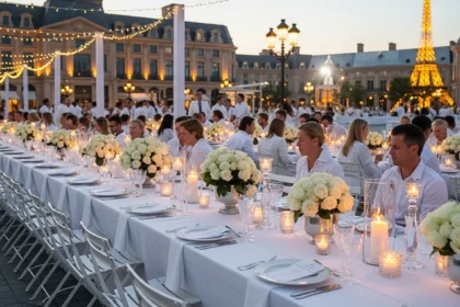 diner en blanc table ideas