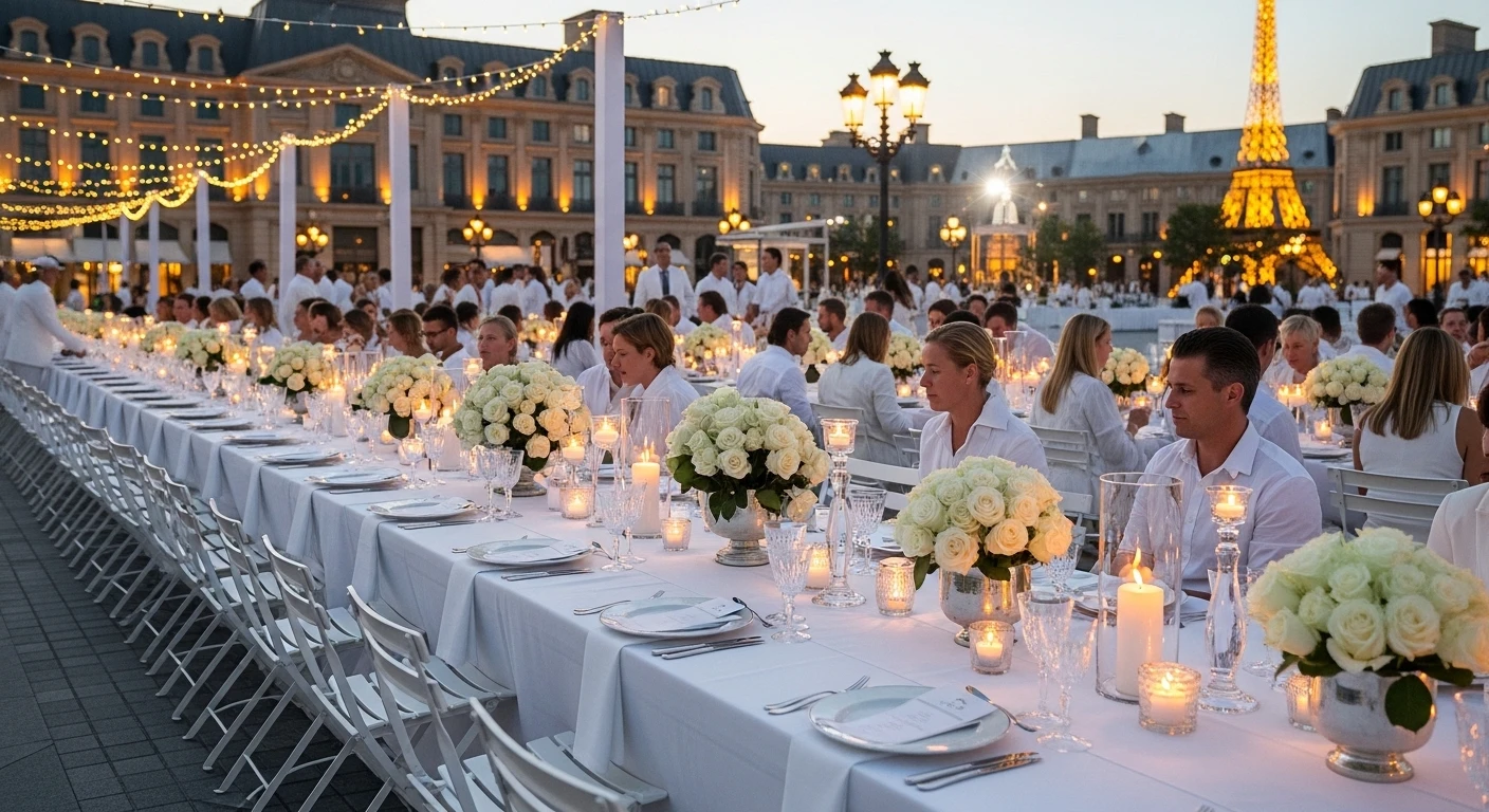 diner en blanc table ideas