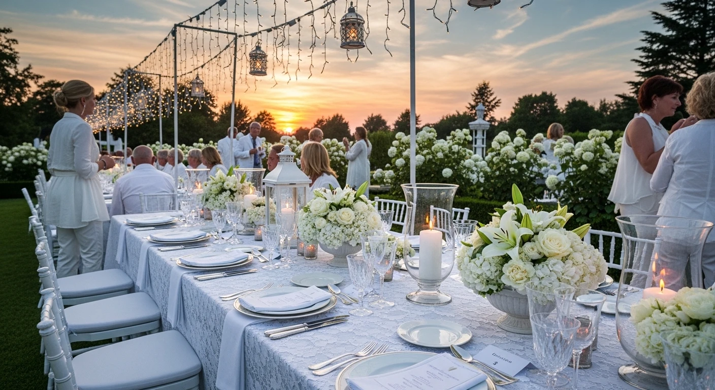 Diner en Blanc Table Ideas: The Ultimate Guide to an Elegant All-White Setup 21 diner en blanc table ideas
