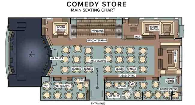 comedy store main room seating chart