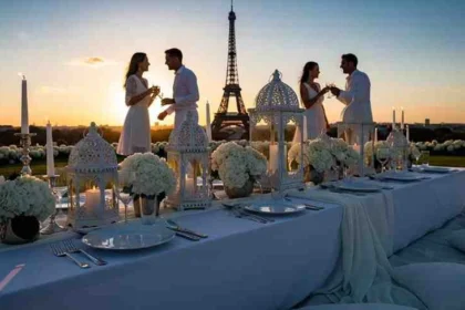 diner en blanc table decor