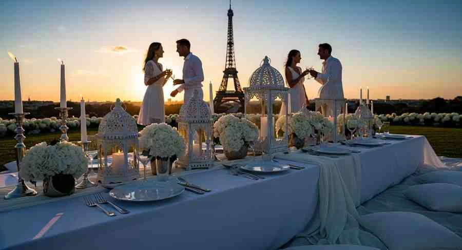 diner en blanc table decor