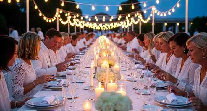 Diner en Blanc Table Decor: The Ultimate Guide to an Elegant All-White Tablescape 20 diner en blanc table decor