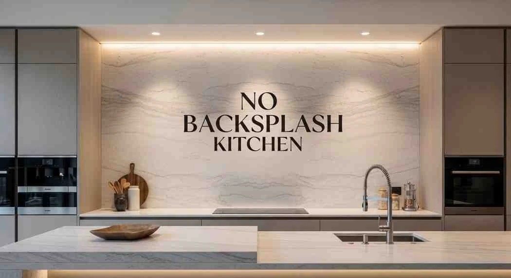 no backsplash kitchen