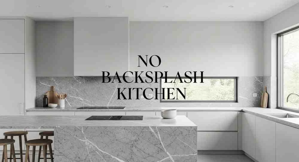 no backsplash kitchen