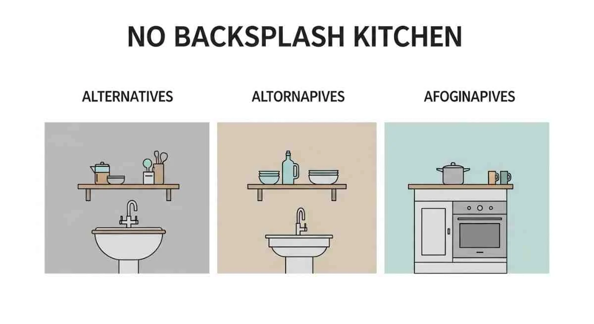 no backsplash kitchen