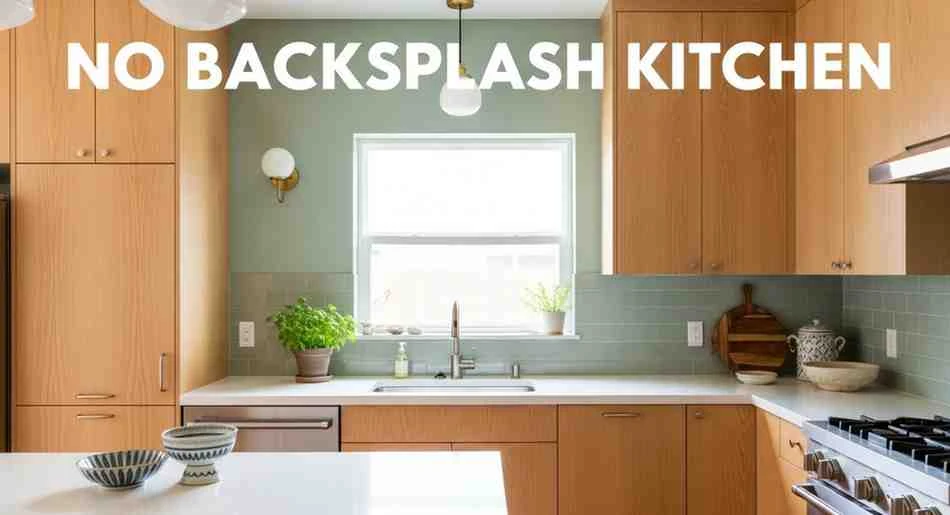 no backsplash kitchen