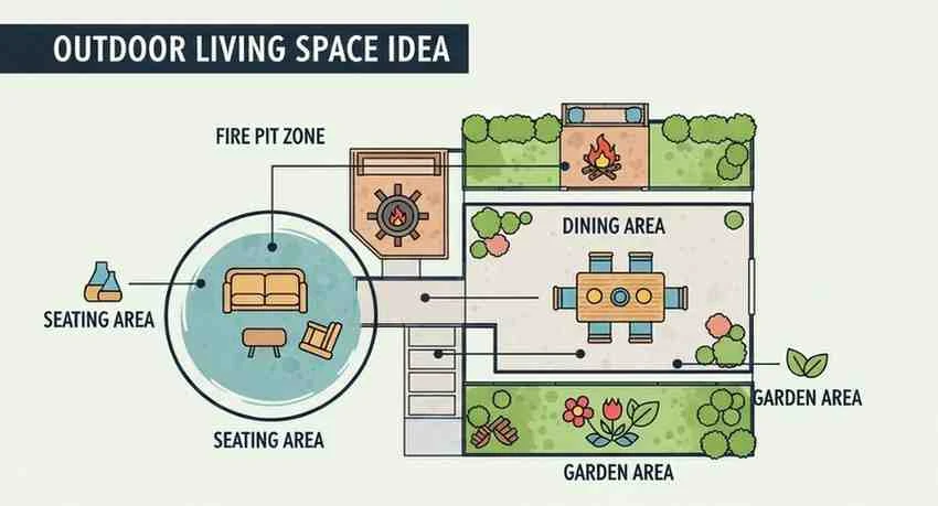 outdoor living space idea