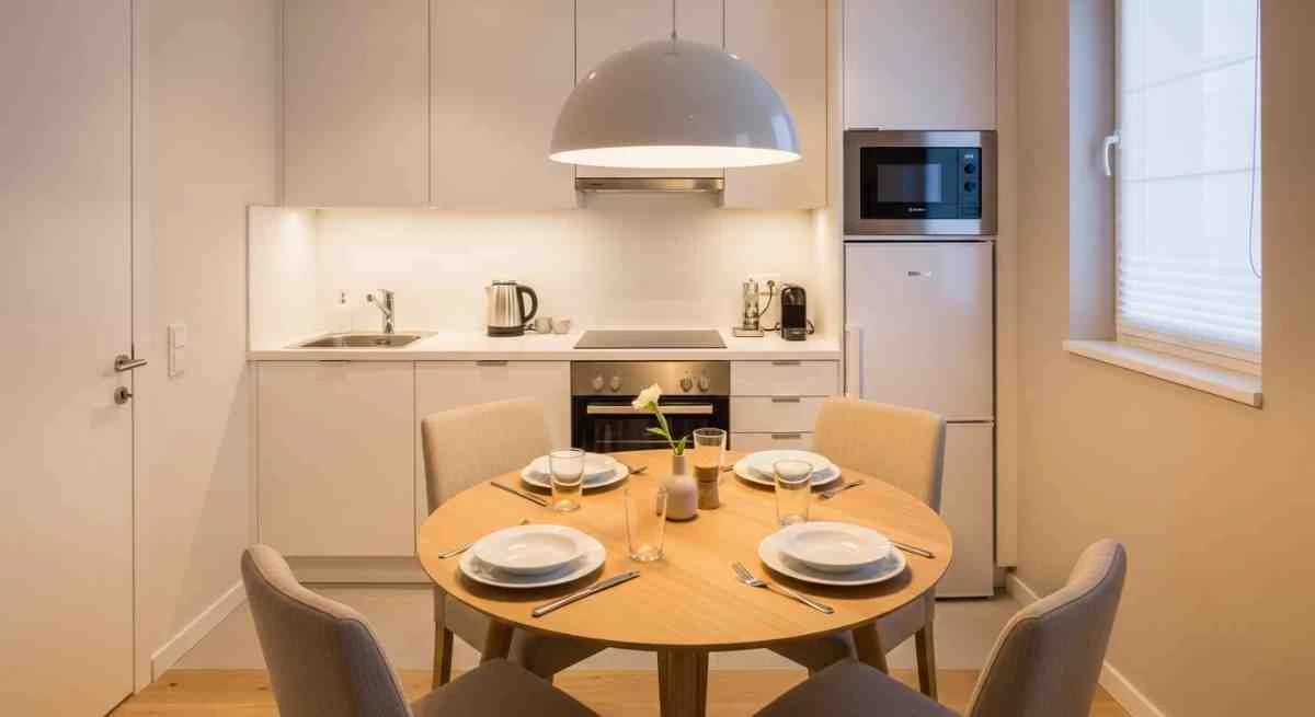 round dinning table with 4 chairs