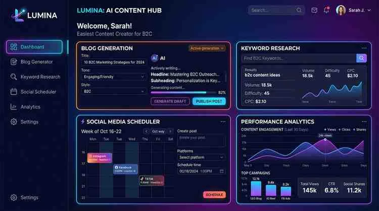 easiest content creator for b2c
